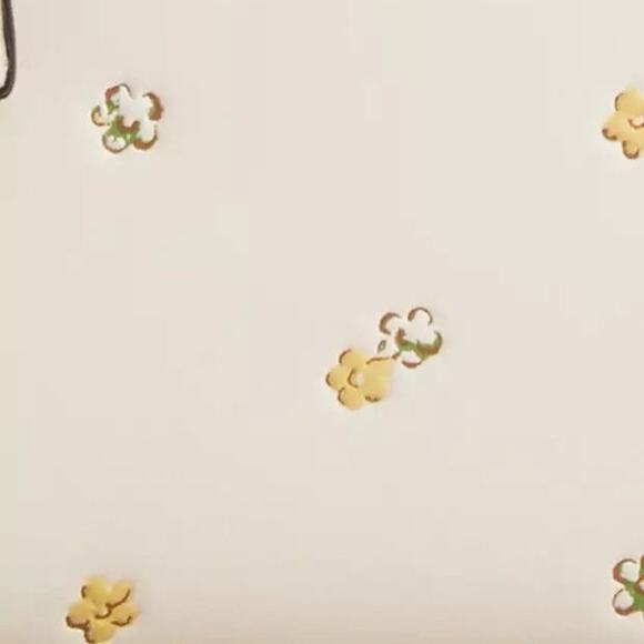 NWT COACH Andrea Carryall Bag With Floral Print CAL46 Gold/Chalk Multi - Picture 10 of 16